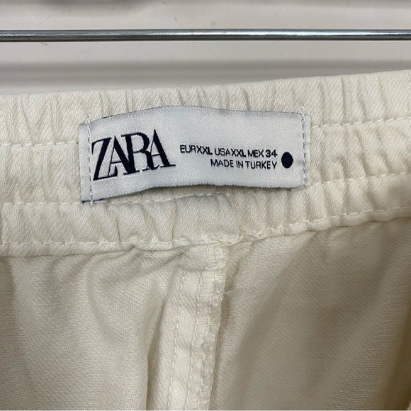 NWT Zara The Mercer Jogger 100% Cotton Jeans in Ecru Cream size XXL - Picture 6 of 16